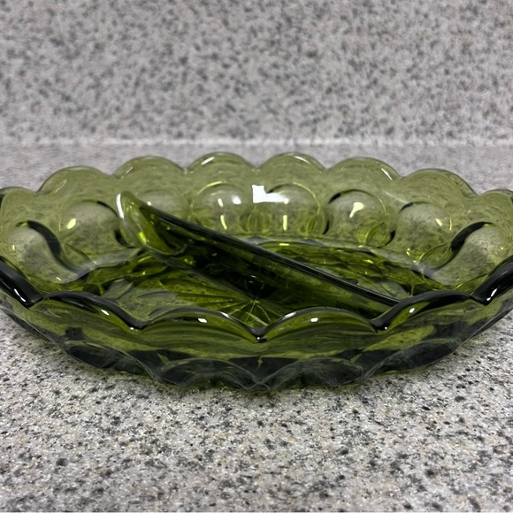 Anchor Hocking Other - Anchor Hocking Fairfield Green Glass Divided Dish